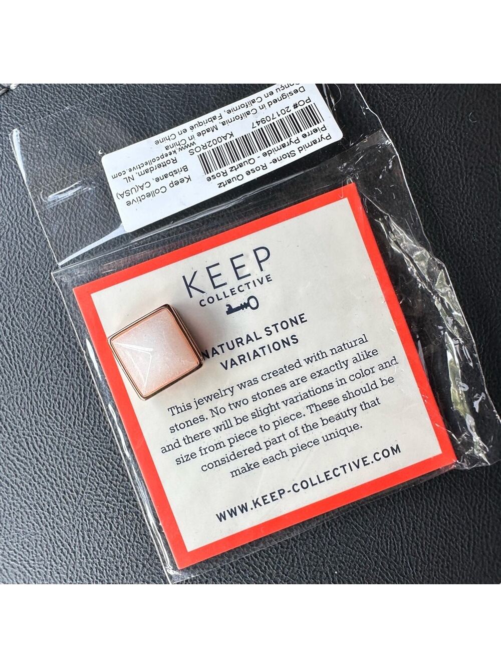 Keep Collective Charm Quartz Pyramid New